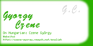 gyorgy czene business card