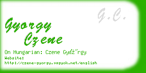 gyorgy czene business card